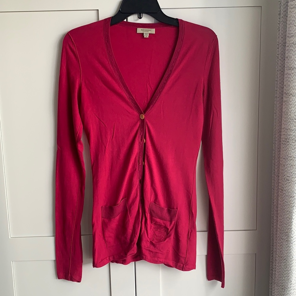 Women’s Burberry pink cardigan